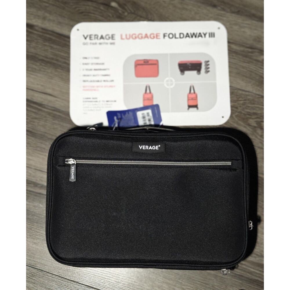 New Verage Foldaway lll Collapsible Foldable Luggage With Wheels Black